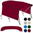 thumbnail image 1 of Knox B33-T33D-D3 73-78 in. Universal 3 Bow Bimini Tops for Boats with Detachable Sidewalls, Burgundy, 1 of 6