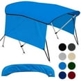 thumbnail image 1 of Knox B36-T36B-B3 6 ft. x 46 in. x 91-96 in. Universal 3 Bow Bimini Tops for Boats with Detachable Sidewalls, 900D Marine Canvas, Sun Shade Boat Canopy Kit, Pacific Blue, 1 of 6