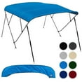 thumbnail image 1 of Knox B43-T43B 8 ft. x 54 x 73-78 in. 4-Bow Boat Bimini Top - 900D Marine Canvas - Pacific Blue, 1 of 7