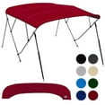 thumbnail image 1 of Knox B44-T44D 8 ft. x 54 x 54-60 in. 4-Bow Boat Bimini Top - 900D Marine Canvas - Burgundy, 1 of 7