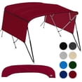 thumbnail image 1 of Knox B44-T44D-D4 79-84 in. Universal 4 Bow Bimini Tops for Boats with Detachable Sidewalls, Burgundy, 1 of 6