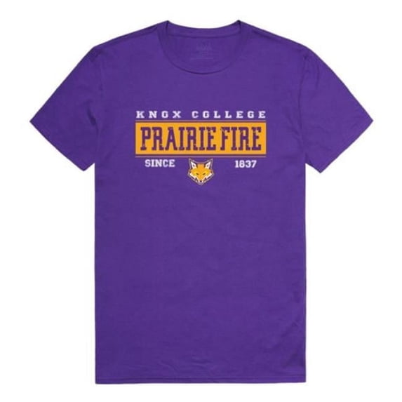Knox College Prairie Fire College Established T-Shirt, Purple - Large
