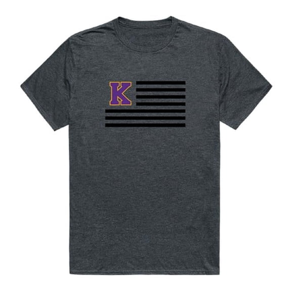 Knox College Prairie Fire Flag Short Sleeve T-Shirt, Heather Charcoal - Extra Large