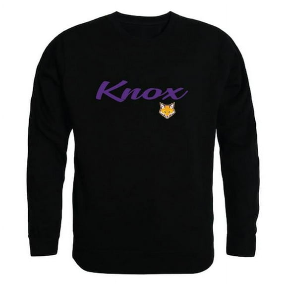 Knox College Prairie Fire Script Crewneck Sweatshirt, Black - Small