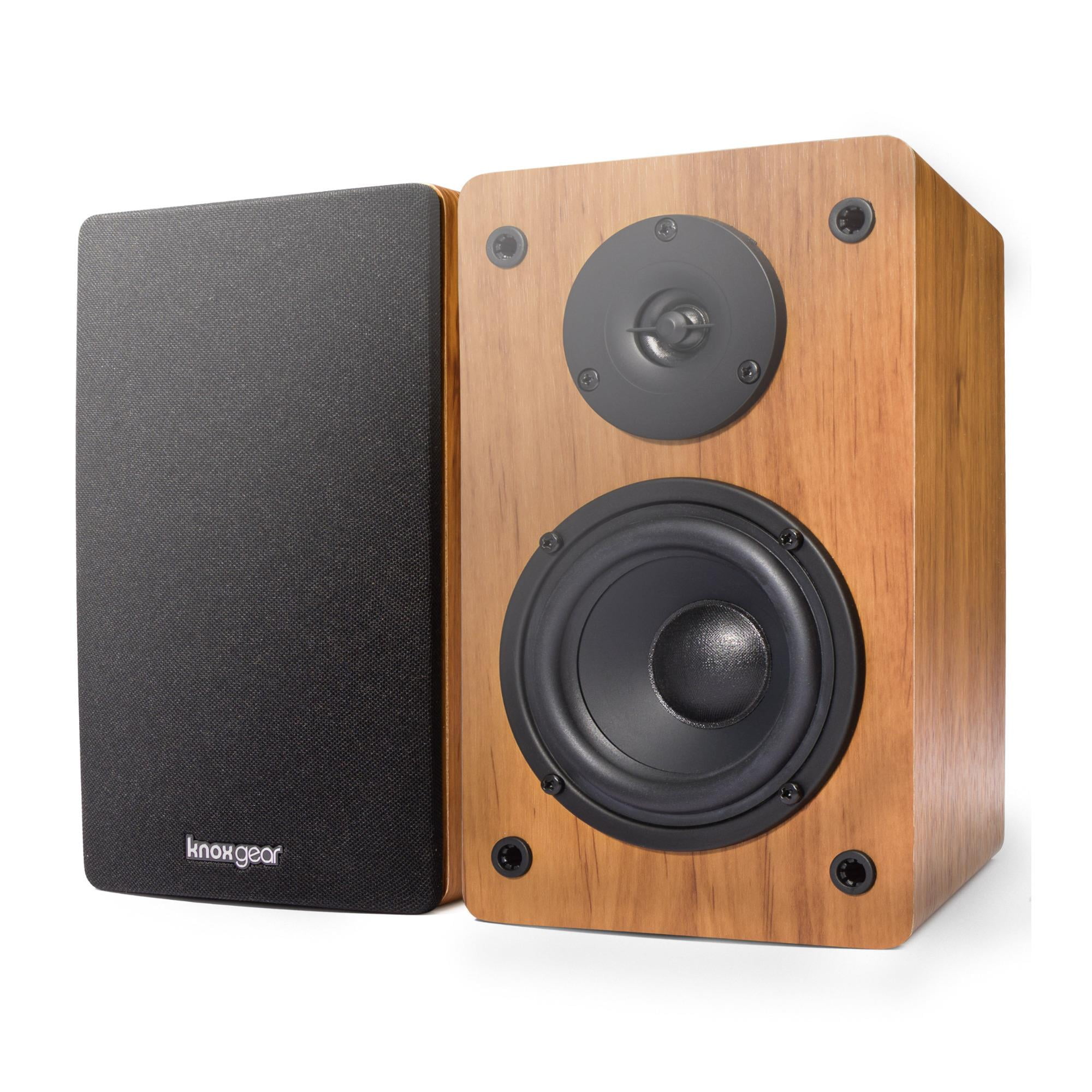 Powered Bookshelf Speakers With Bluetooth Knox Gear Powered Bookshelf Speaker with Bluetooth (30 Watt x 2 - 2.0