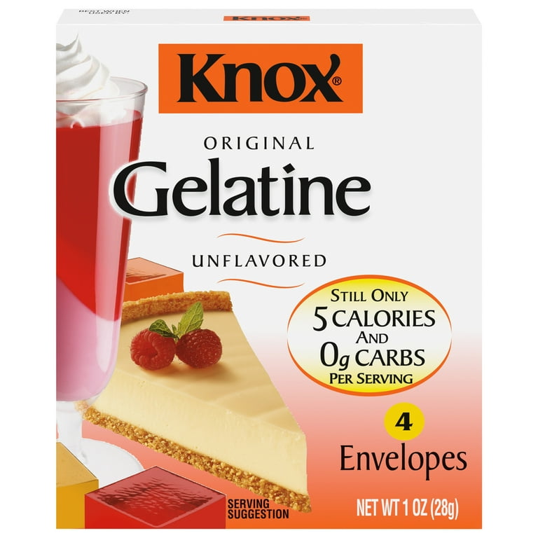 Knox Original Plain Unflavored Gelatine, 4 Envelope Packets 