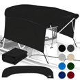 thumbnail image 1 of Knox T31C-C3 61-66 in. Universal 3 Bow Bimini Top Replacement Canvas & Detachable Sidewalls, 900D Marine Grade with Storage Boot, Black, 1 of 7