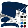 thumbnail image 1 of Knox T31G-G3 61-66 in. Universal 3 Bow Bimini Top Replacement Canvas & Detachable Sidewalls with Storage Boot, Navy Blue, 1 of 7