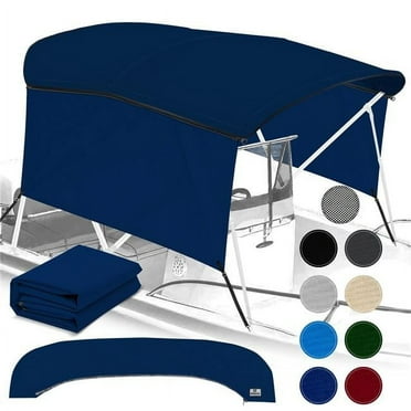Knox T32G-G3 67-72 in. Universal 3 Bow Bimini Top Replacement Canvas & Detachable Sidewalls with Storage Boot, Navy Blue