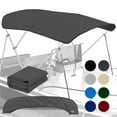 thumbnail image 1 of Knox T35A 85-90 in. Universal 3 Bow Bimini Top Replacement Canvas, Bimini Top Canvas Only with Zip-On Storage Boot, Charcoal Gray, 1 of 7