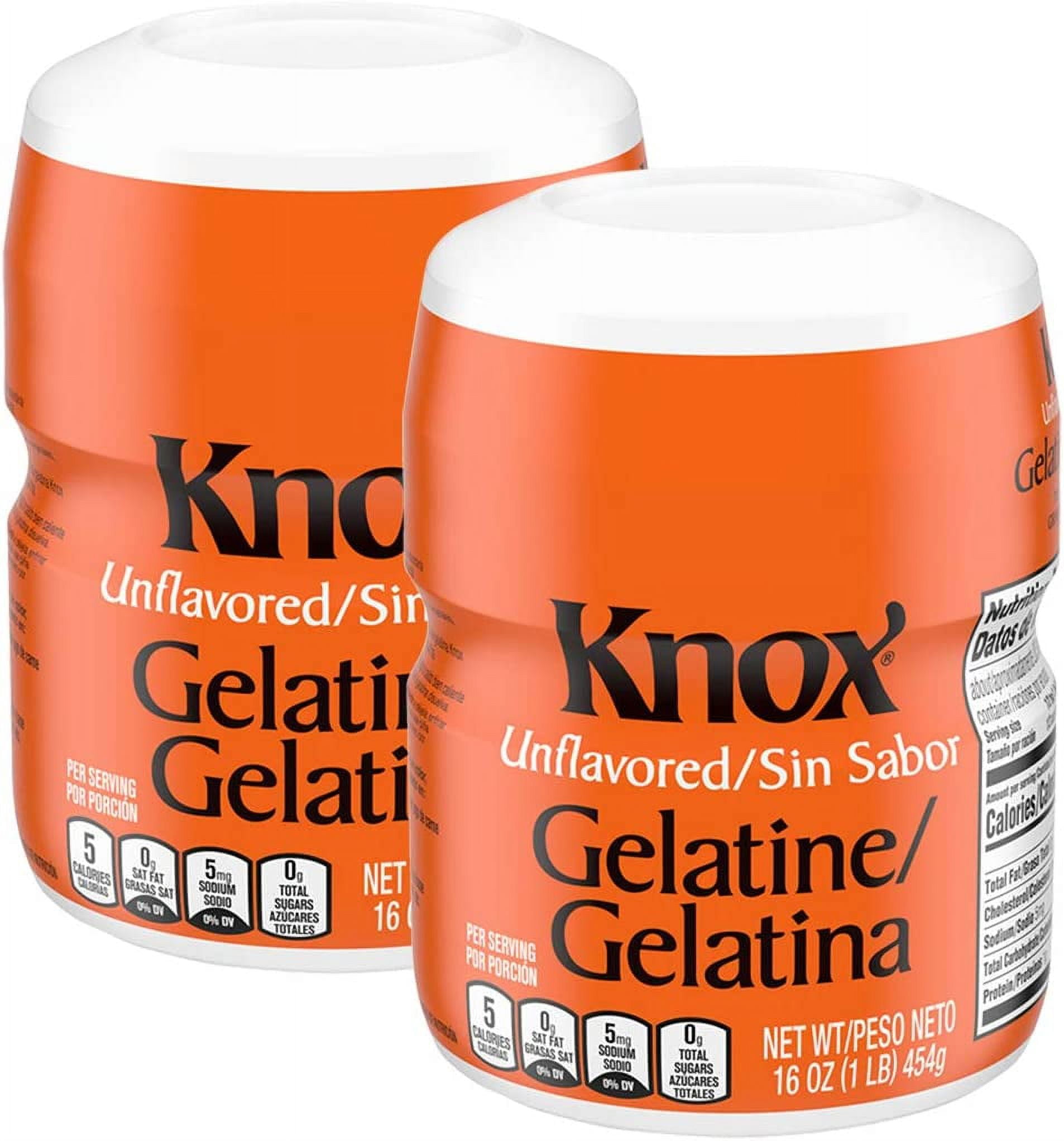Knox Unflavored Gelatin 1 lb SET OF 2