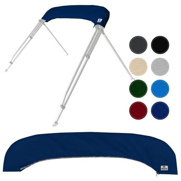 Knox W3NVY 73-78 in. Bimini Top Boot Cover Replacement Fits 3 Bow & 4 Bow Bimini Tops for Boats, Navy Blue