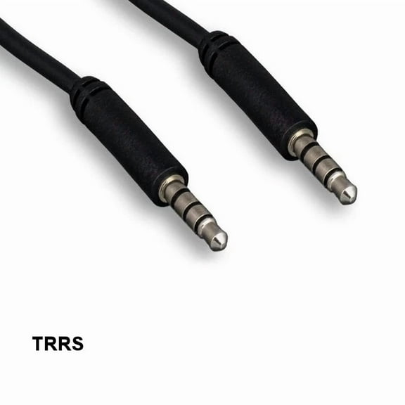 Kntk 6 Ft Trrs 3.5Mm 1/8" Aux Audio Mic Cable Voice For Smartphone Headphone