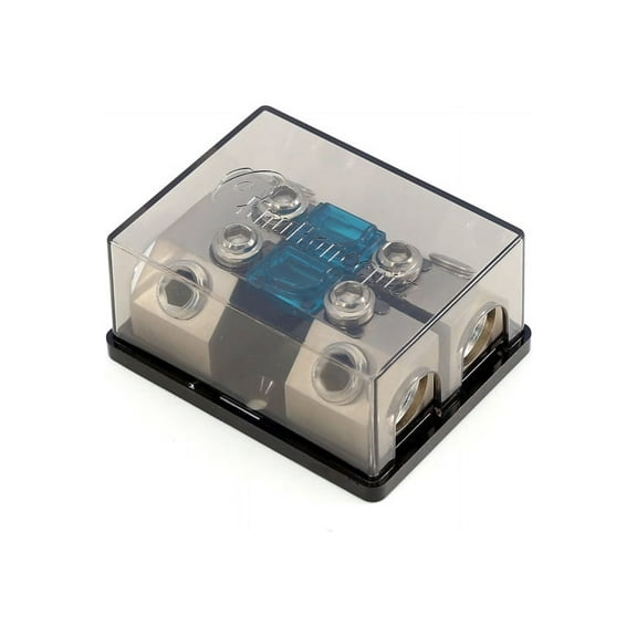 KnuKonceptz Bassik 2 Way Mini ANL Fuse Distribution Block - 1/0 Gauge to 1/0 or 4 Gauge - 50 Amp
