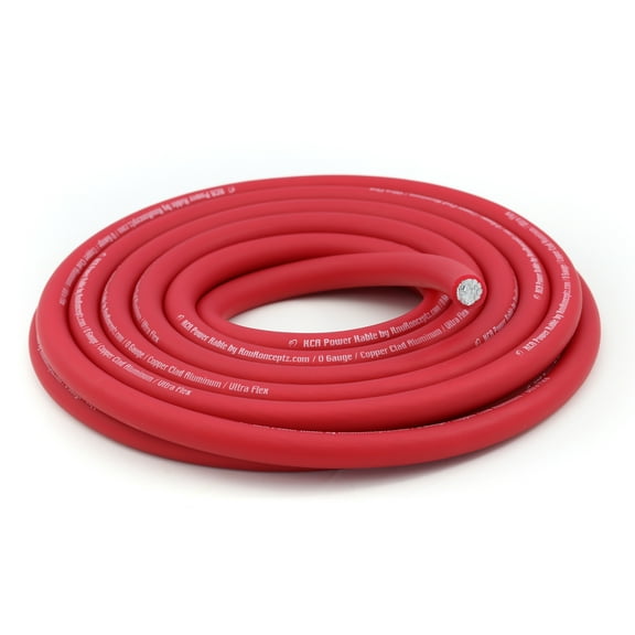 KnuKonceptz KCA Kable 1/0 Ultra Flex Red CCA Power Wire / Ground Cable
