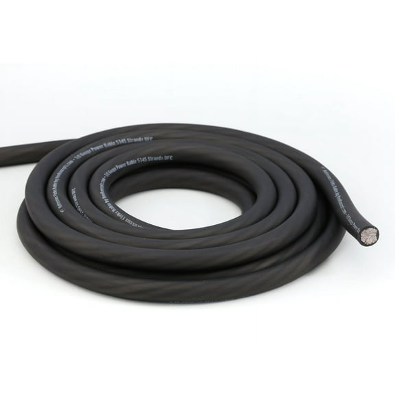 KnuKonceptz Kolossus Flex Kable 1/0 Gauge Black OFC Power Wire /Ground Cable
