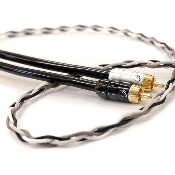 KnuKonceptz Krux Kable 1M Interlaced 3D Copper Twisted Pair RCA Cable