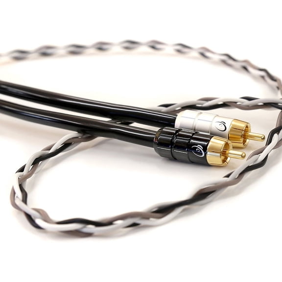 KnuKonceptz Krux Kable 2M Interlaced 3D Copper Twisted Pair RCA Cable