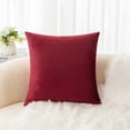 thumbnail image 1 of Knubmt 1 Pack Throw Pillow Cover Soft Velvet Solid Square Cushion Cover for Sofa Couch Living Room, 18 x 18inch, 1 of 7