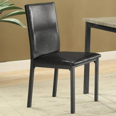 Knubmt 2 Pack PU Leather Dining Chair for Home, Dining Room, Living Room, Black
