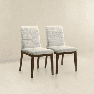 Knubmt 2 Pack Upholstered Boucle Side Chair Dining Chair for Living Room, Dining Room, White