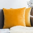 thumbnail image 1 of Knubmt 2 Pcs Decorate Soft Velvet Throw Pillow Covers Solid Square Pillow Cases Cushion Covers for Sofa Car Office Living Room, 16x16inch, 1 of 6