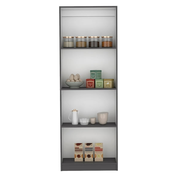 Knubmt 4 Tiers Open Bookcase Display Book Storage Rack for Home, Office, Kitchen
