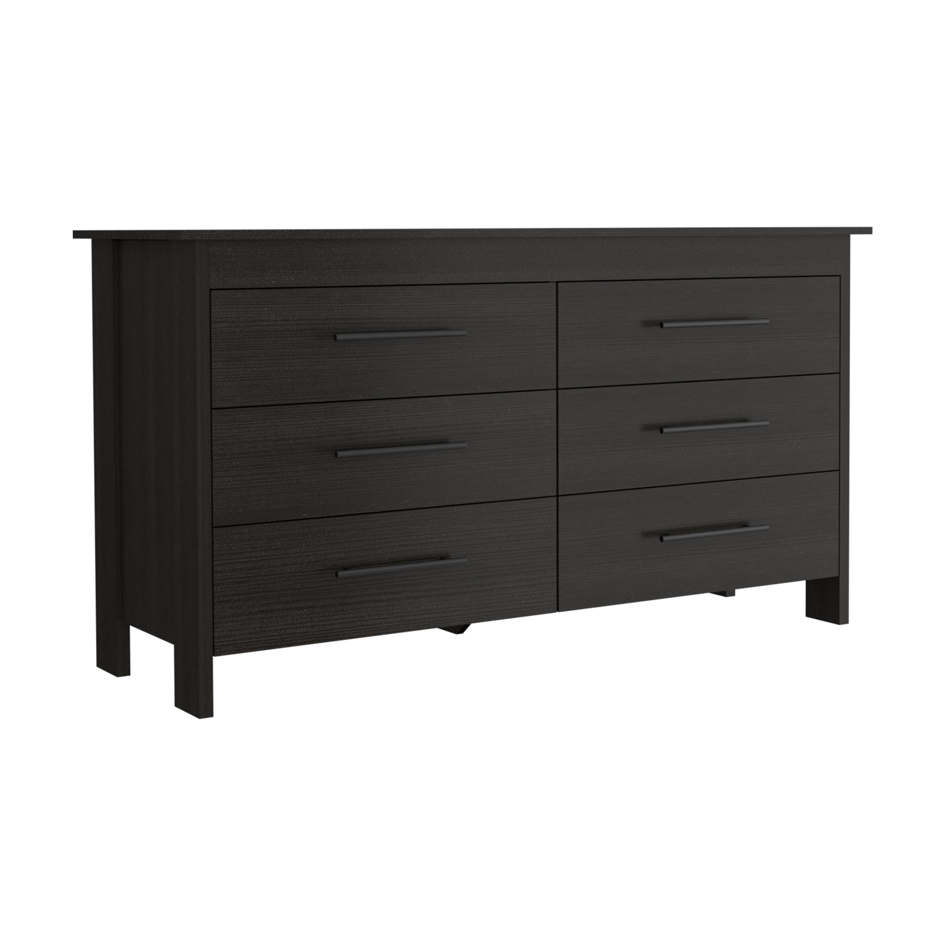 Knubmt 6 Drawer Dresser with Handle, Wood Storage Cabinet for Bedroom ...