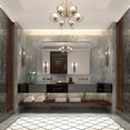 thumbnail image 1 of Knubmt Aluminum Frame Makeup Mirror Rectangular Wall Mirror for Living Room, Bathroom (Horizontal & Vertical), Silver, 36x30inch, 1 of 11