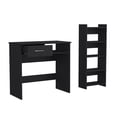 thumbnail image 1 of Knubmt Computer Desk Bookshlf Bookcase Storage Shelf for Home Office, Black, 1 of 6