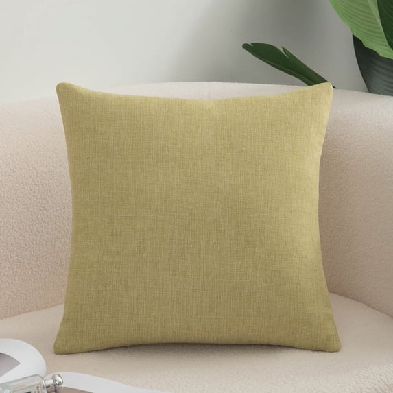 Knubmt Decorative Pillow Cover with Zipper, Throw Pillows Case Linen Cushion Cover for Couch Sofa Bedroom Living Room, 22x22 Inch
