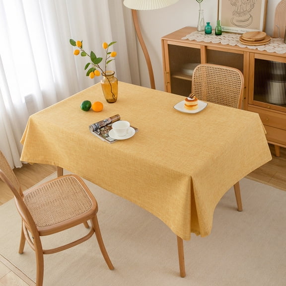 Knubmt Linen Rectangle Tablecloth Washable Table Cloth Decorative Solid Color Table Cover for Dinner/Party/Holiday, 43" x 43"