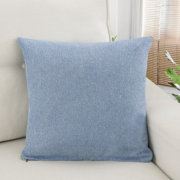 Knubmt Linen Square Throw Pillow Cover Solid Color Decorative Pillow Case for Sofa Bedroom Car, 16x16 inch