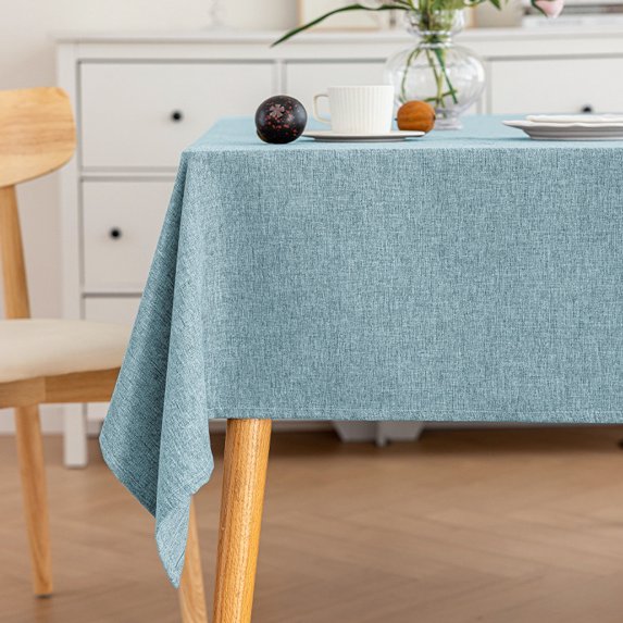 Knubmt Linen Tablecloth Rectangle Dining Decorative Table Clothes Solid Color Table Cover for Dining Table, Party, 35" x 35"