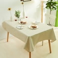 thumbnail image 1 of Knubmt Linen Tablecloth Rectangle Table Cloth Farmhouse Waterproof Table Cover for Dining Table, Wedding Party, 55" x 94", 1 of 8