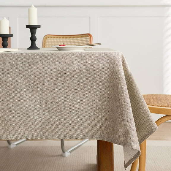 Knubmt Linen Tablecloth Washable Rectangular Table Cloth Decorative Table Cover for Dining, Outdoor, Weddings, Restaurants, 39" x 39"