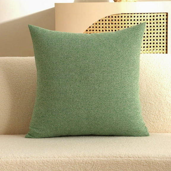 Knubmt Linen Throw Pillow Cover Decorative Cushion Cover Square Pillow Case for Sofa Couch Bed Chair, 16 x 16 inch