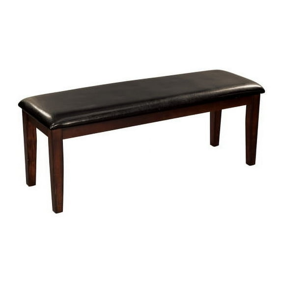 Knubmt Modern Fabric Seat Wood Frame Dining Bench for Living Room, Dining Room, Black