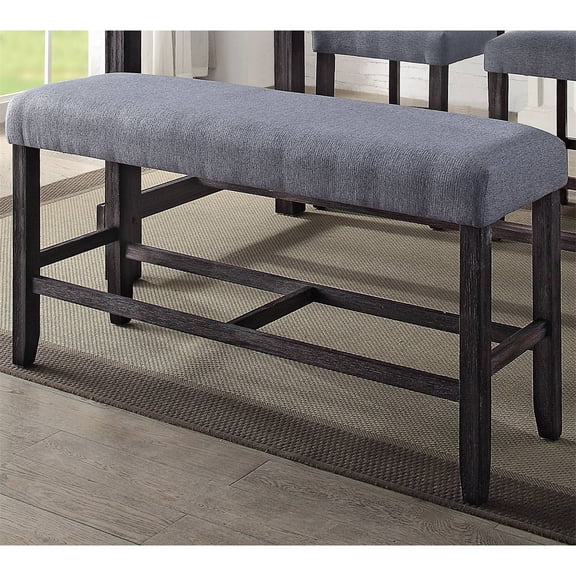 Knubmt Modern Wood Frame Padded Seat Counter Height Bench for Living Room, Dining Room