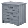 thumbnail image 1 of Knubmt Nightstand with 3 Drawers and Handle, Wood Beside Table for Home Office, Gray, 1 of 6