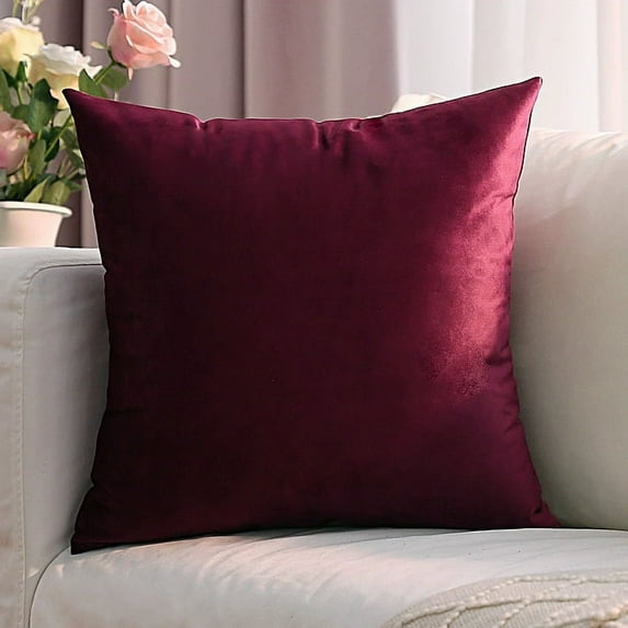 Knubmt Pack of 1 Velvet Throw Pillow Cover Decorative Pillow Case Square Cushion Cover for Sofa Office Bed Chair, 24"x24"