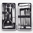thumbnail image 1 of Knubmt Pack of 19 Nail Care Tool Kit Manicure Pedicure Set Stainless Steel Nail Clippers Toenail Clippers Kit for Women Men, Black, 1 of 7