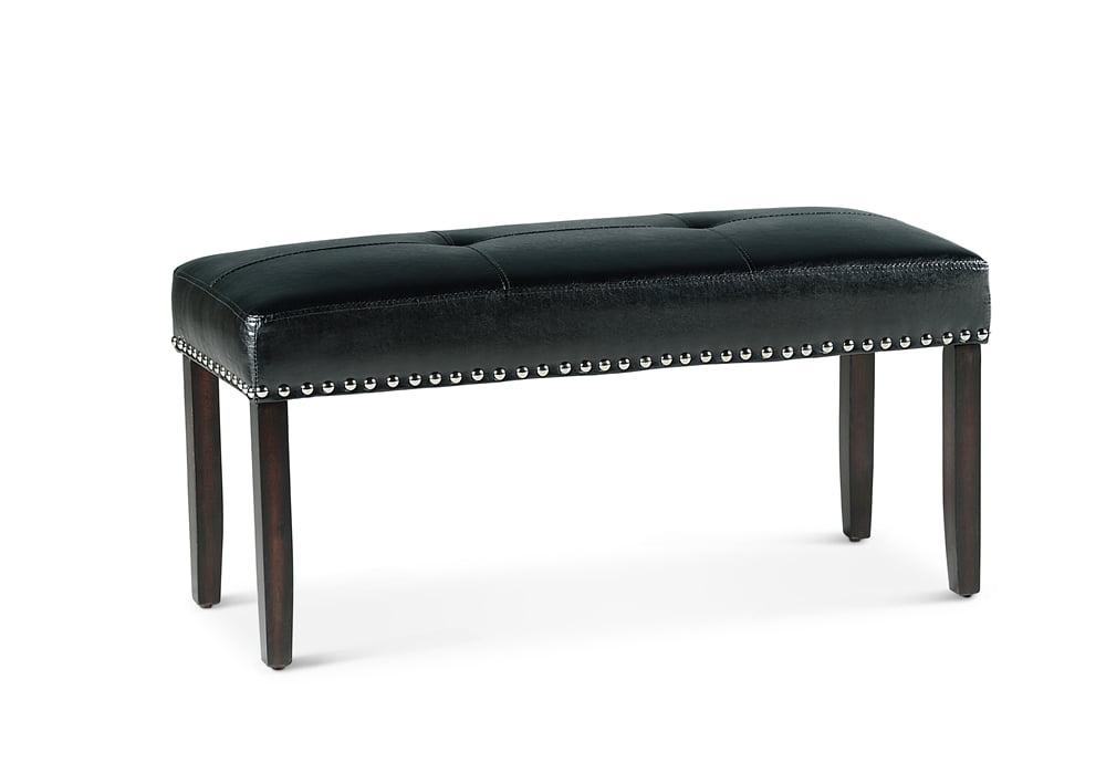 Westby Black Ebony Transitional Dining Bench