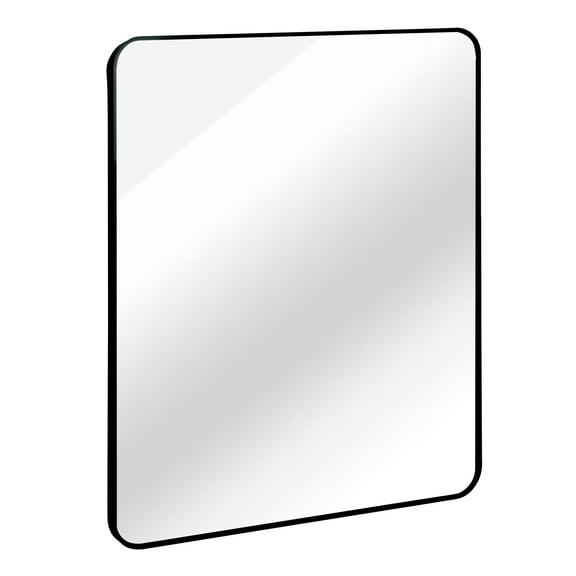 Knubmt Rectangular Wall Mirror Aluminium Frame Makeup Mirror Bathroom Vanity Mirror for Living Room, Bedroom, Black, 30 "x 36"