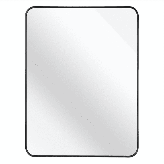 Knubmt Rectangular Wall Mirror Black Metal Frame Makeup Mirror Vanity Mirror for Bathroom, Living Room, 30x40 Inch