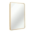 thumbnail image 1 of Knubmt Rectangular Wall Mirror Gold Metal Frame Makeup Mirror Vanity Mirror for Bathroom, Living Room, 24x32 Inch, 1 of 8