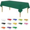 thumbnail image 1 of Knubmt Set of 2 Rectangle Table Cover Disposable Plastic Tablecloth Decorative Waterproof Table Cloths for Parties, Weddings, Indoors, Outdoors, 54" x 108", 1 of 8