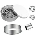 thumbnail image 1 of Knubmt Set of 11 Round Cookie Cutter Set Stainless Steel Baking Tools Biscuit Cutters Mold for Kitchen, Baking, 1 of 6