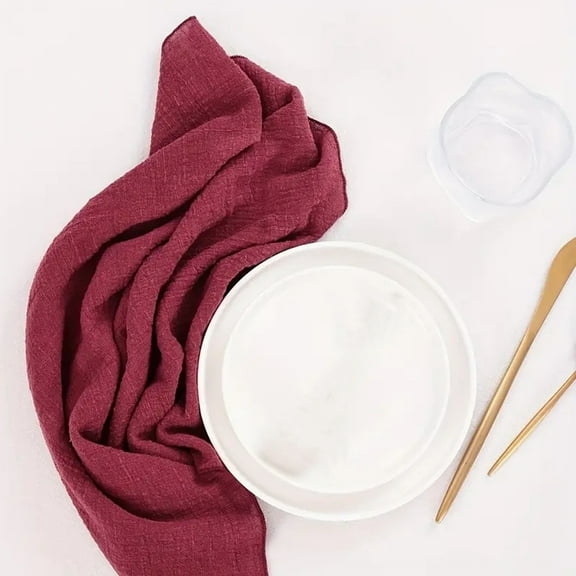 Knubmt Set of 12 Cotton Cloth Napkin Decorative Washable Napkins Solid Color Napkins for Wedding Party Restaurant Dinner, 16 x 16 Inch