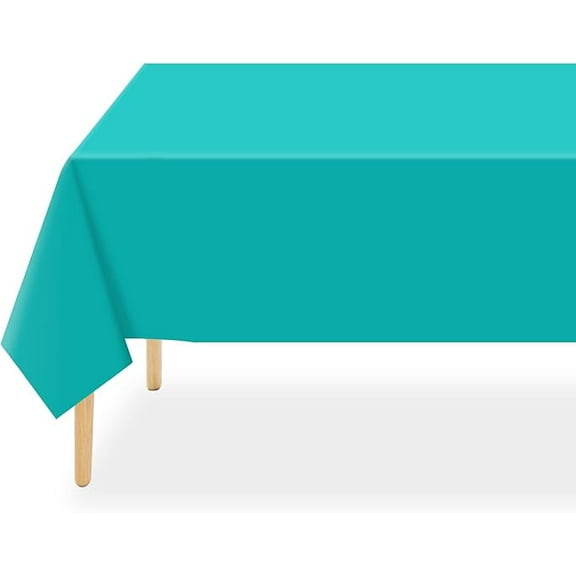 Knubmt Set of 2 Plastic Table Cloth Rectangle Disposable Tablecloth Decorative Table Cover, 54 x 108 inch